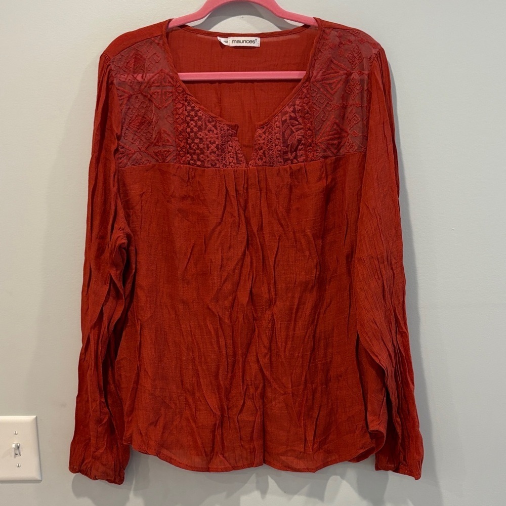 Maurices Rich Red Women's Blouse